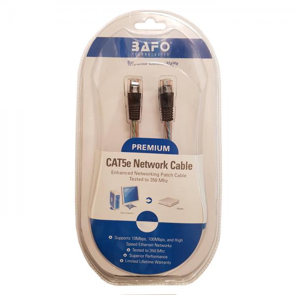 10' Bafo CAT5e (350 MHz) UTP Network Cable - Clear